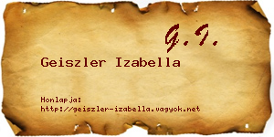Geiszler Izabella névjegykártya