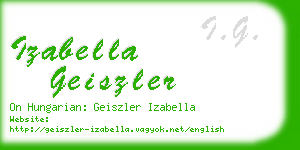 izabella geiszler business card